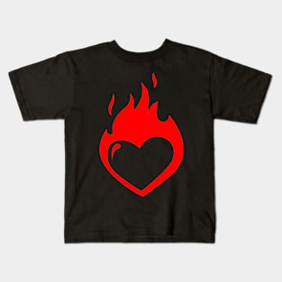 Flaming Heart Kids T-Shirt